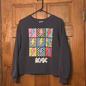 AC/DC Kids Graphic Long Sleeve Shirt - Dark Gray